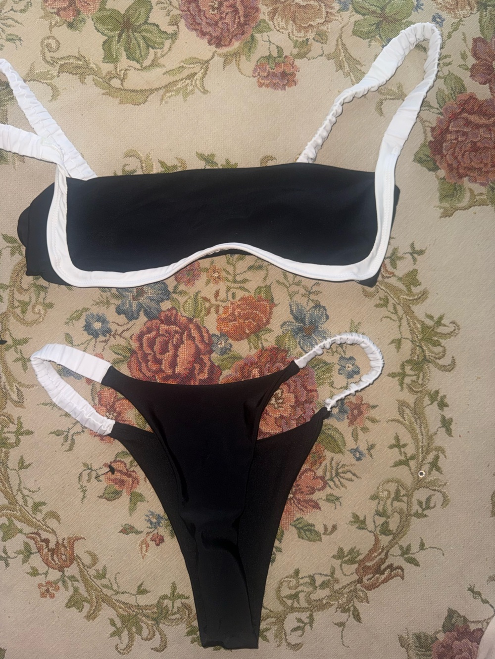 Black and White Bikini Set - Classic Two-Piece Swimwear